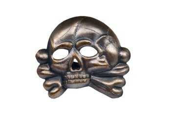SS visor cap skull - early type - antique effect - repro