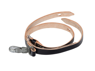 WH/SS Canteen strap, smooth leather, aluminium buckles, early type - repro by Nestof®