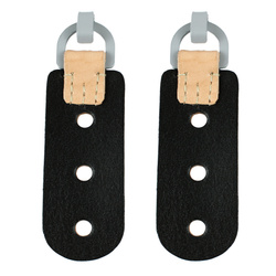 M39 Tornister flaps for Y-straps - black/natural - pair - repro