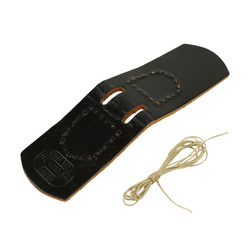 WH/SS leather tab for belt - black - repro