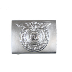 SS "Koppelschloss" belt buckle, steel, silver - repro