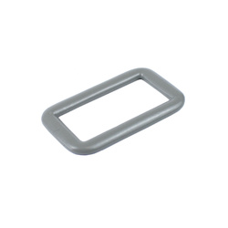 Flattened aluminum D-ring bezel, matte gray - replica