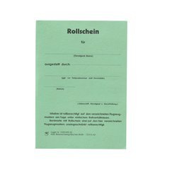 Rollschein - repro, unfilled