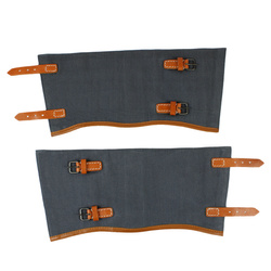 German LW gaiters - early war version, brown dyed leather - repro