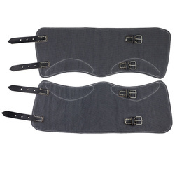 German LW gaiters - late war version, black leathers - repro