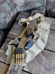 Set WW2 US Army - M1 Garand ammo bandolier with cartridges