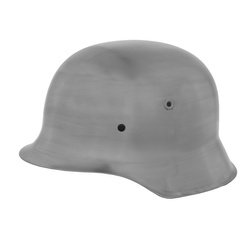 Unpainted steel shell of Stahlhelm M42 helmet - repro