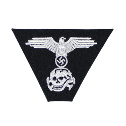 M43 trapezoid insignia - SS, wool, black - repro