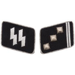 SS collar tabs - Obersturmführer - repro