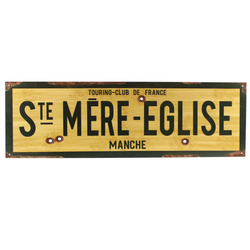 St.Mere-Eglise road sign - repro