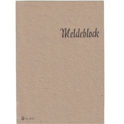 Meldeblock, report notebook - replica