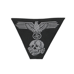 M43 trapezoid insignia ,SS, folded version, BeVo, black - repro