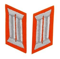 Gendarmerie officer collar tabs - orange