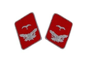 LW anti-aircraft artillery collar tabs - Leutnant - pair - repro