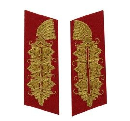 Feldmarschall collar tabs - embroidered - repro