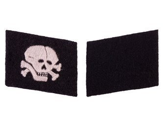 SS Totenkopf collar tabs - Oberschütze - repro