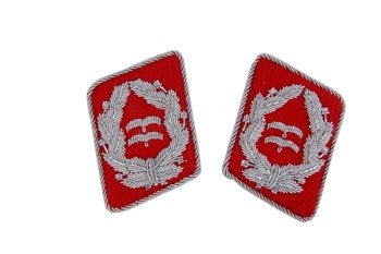 LW anti-aircraft artillery collar tabs - Oberstleutnant - pair - repro