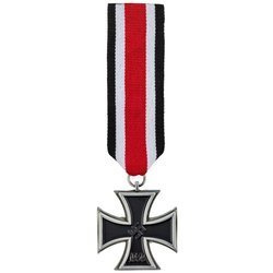 Iron Cross 2nd Class 1939 with ribbon, antiqued - repro