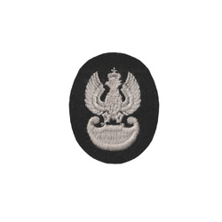 Polish eagle for berets, black wool, PAF version - repro