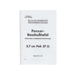 Panzer-Beschußtafel 3,7 cm Pak 37(t) - repro