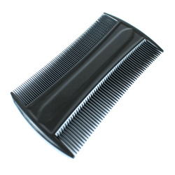 Hygienic hair comb, black, straight