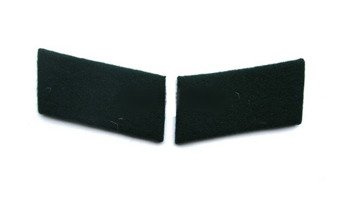 Dark green wool pads for M35/38 collar tabs - repro