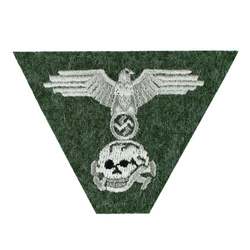 M43 trapezoid SS insignia - wool, feldgrau - repro