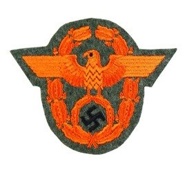 Feldgendarmerie Adler - sleeve patch, orange - repro