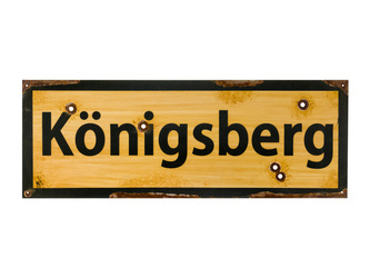 KÖNIGSBERG road sign - repro