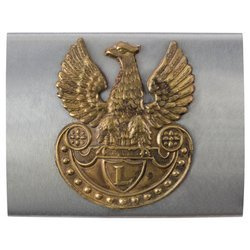 Polish Legions belt buckle, steel version with brass eagle - repro