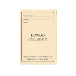 Identity card of the 2nd Polish Republic, model 1928 - reprint