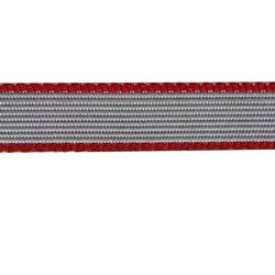 Polish pre-1939 rank braid - silver with red piping - 10 mm wide - repro