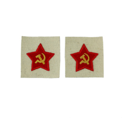Political officer "politruk", pair of sleeve patches, light background - repro