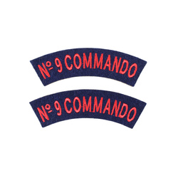 British "No.9 Commando" sleeve patches - replica