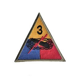 Patch of 3rd US Armored Division - repro
