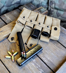 Set WW2 US Army - Thompson ammo pouch with magazines and cartriges