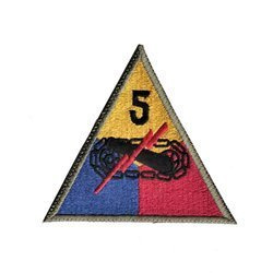 Patch of 5th US Armored Division - repro