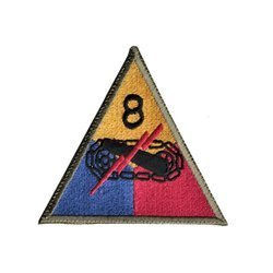 Patch of 8th US Armored Division - repro