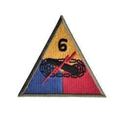 Patch of 6th US Armored Division - repro