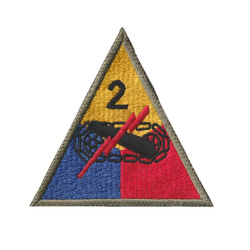 Patch of 2nd US Armored Division - repro