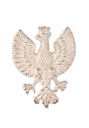 Greater Polish army eagle cockade - die cast repro