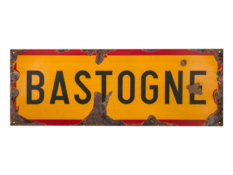 BASTOGNE road sign - repro