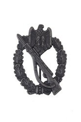 Infantry assault badge - silver - antique effect - repro