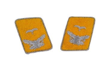 LW flying servicemen collar tabs - Leutnant - pair - repro