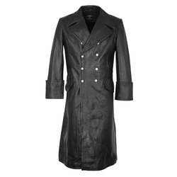 Offizier Mantel - leather WH/SS officer greatcoat - repro