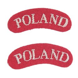 Polish Armed Forces in the West sleeve patch - officer's - pair - repro