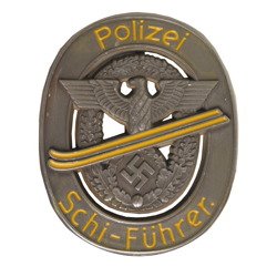 Polizei Schi-Führer - Police ski badge - repro