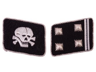 SS Totenkopf collar tabs - Obersturmbannführer - repro
