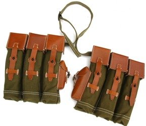 StG 44 magazine pouches with leather flaps - set - repro