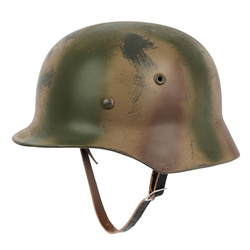 Stahlhelm M40 WH/SS helmet, Normandie camo - heavily aged repro